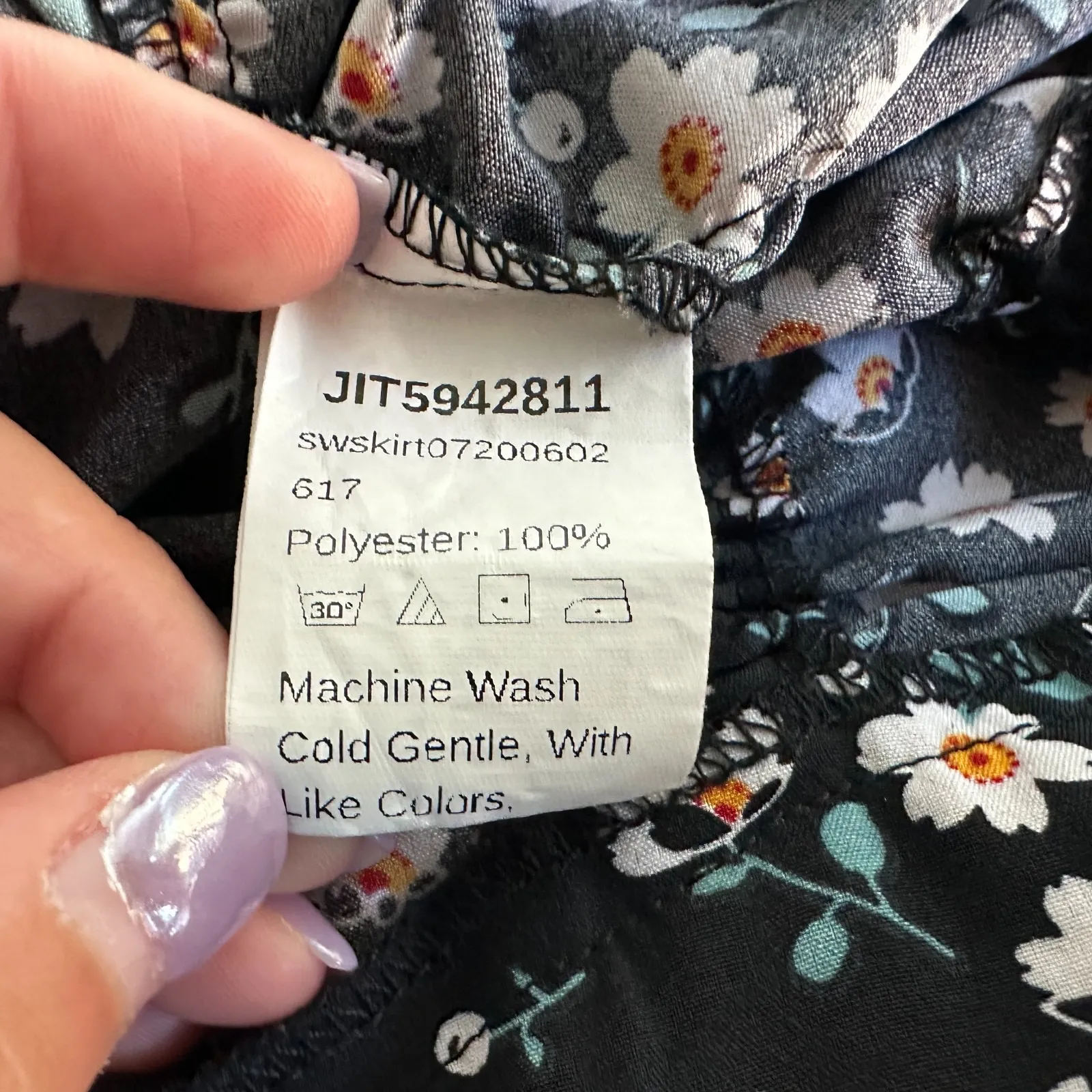 SHEIN Plus 2XL Black Floral Ruched Mini Skirt Y2K Soft Girl Cottagecore Coquette - Image 5