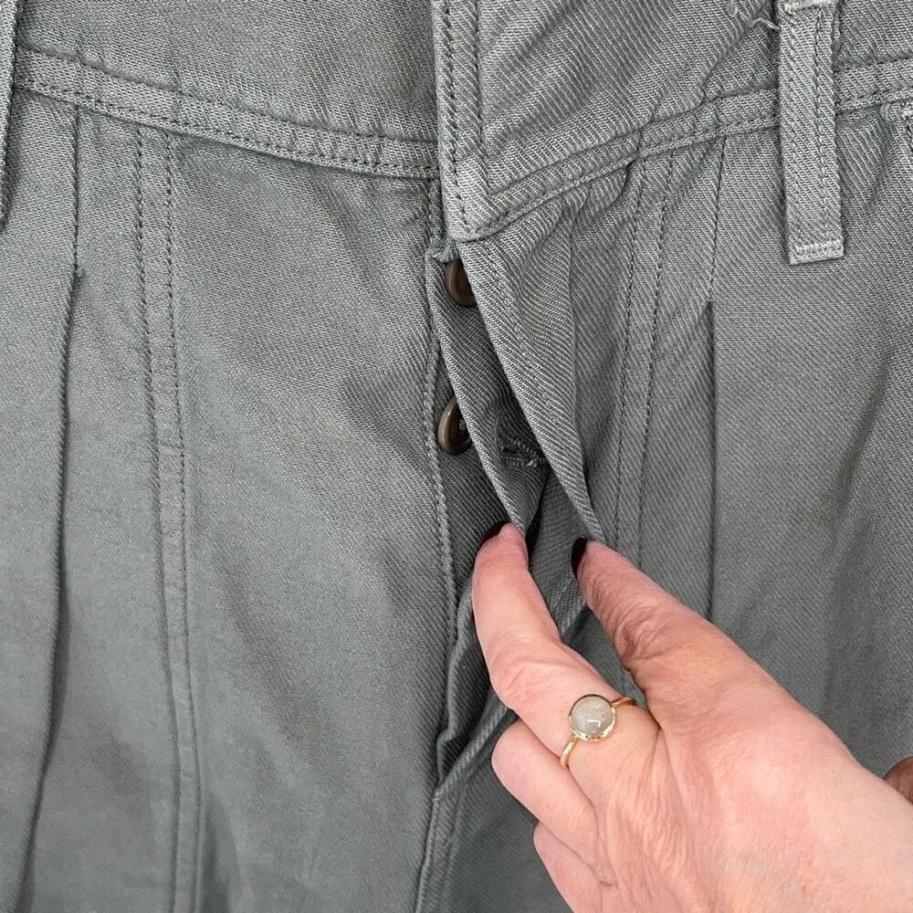 Citizens of Humanity Noelle Cropped Cotton-twill Cargo‎ Pants Green 27 - Image 7