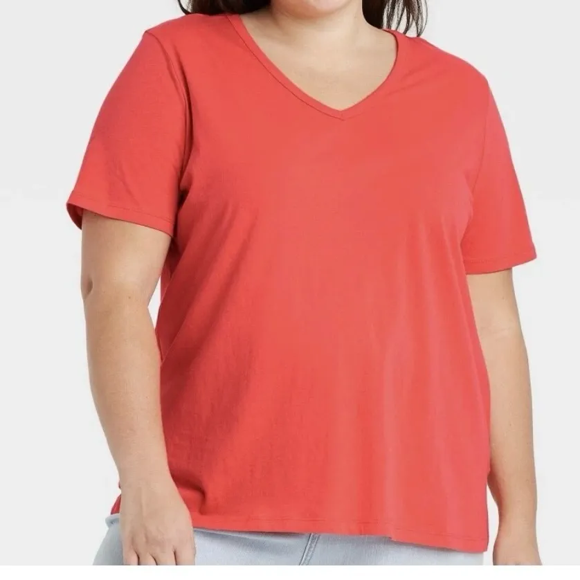 Ava & Viv Women's Short Sleeve T-Shirt in Red - Size 1X‎ - Image 4