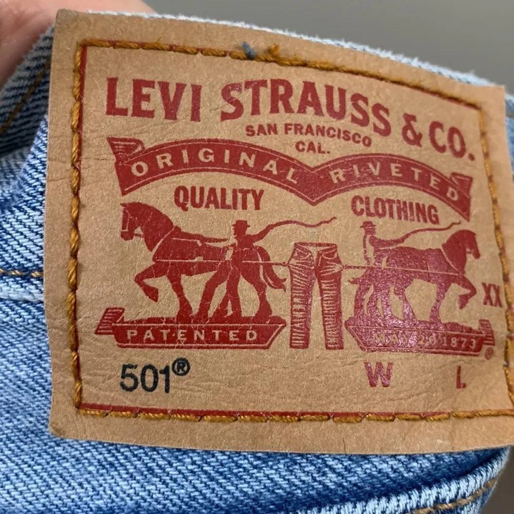 Levi’s 501 Button Fly High Waisted Cutoff Jean Shorts - Image 6