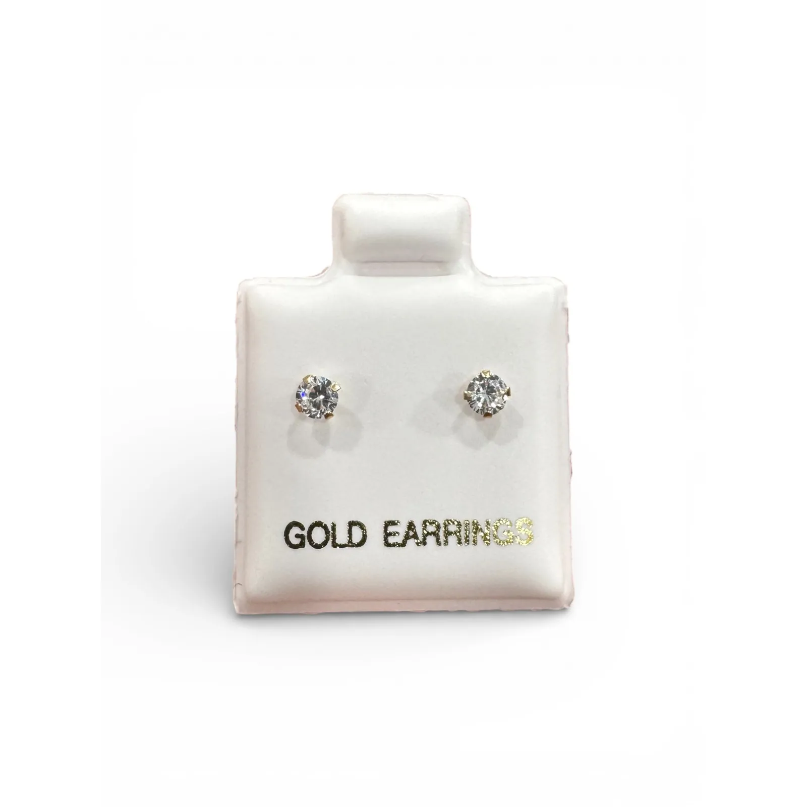 Stud Earrings Solid 10k Gold Moissanite Solitaire Round Post Classic NWT - Image 6