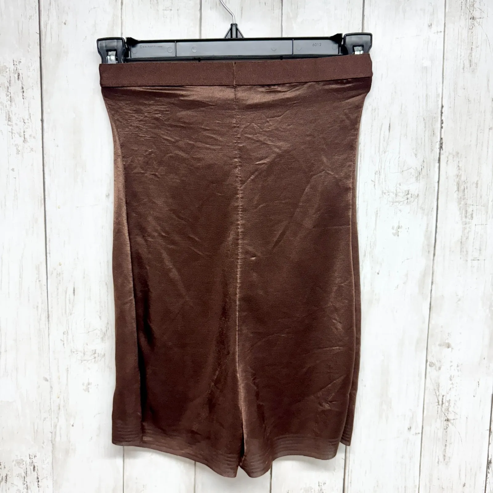 Skims Shapewear Women Medium Brown Metallic Shapewear Shorts Slimming Intimates - Image 4