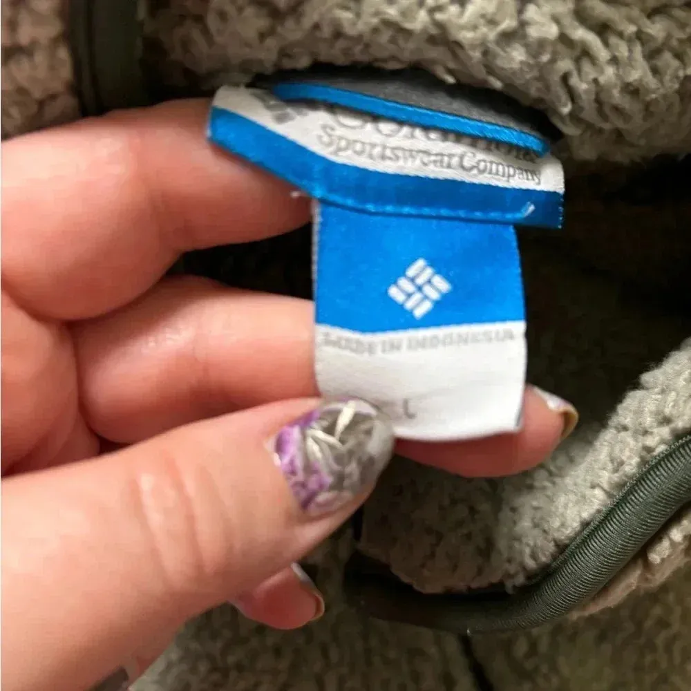 Columbia Sportswear Sherpa Fleece Jacket Womens Size Large Full Zip Coat - Image 7