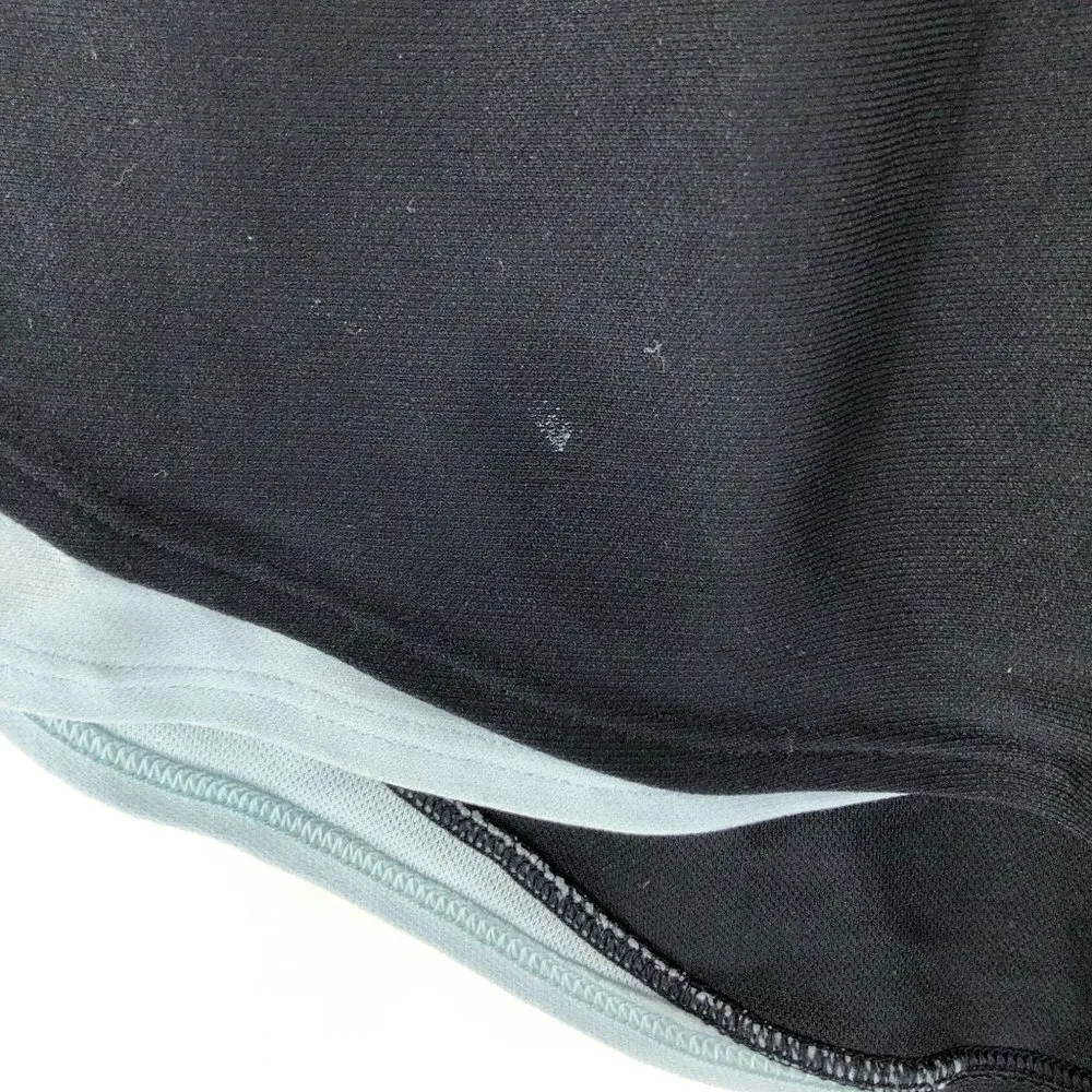 Under Armour Womens Play Up Running Shorts Loose HeatGear Printed Black Blue XL - Image 2