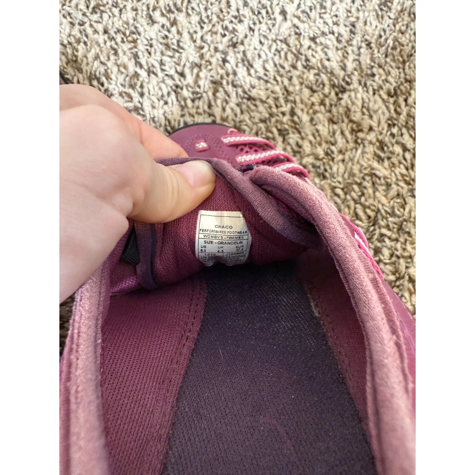 Chaco Purple Outcross Evo 2 Womens Sz 6.5 Hiking Water Friendly Outdoors - Image 7