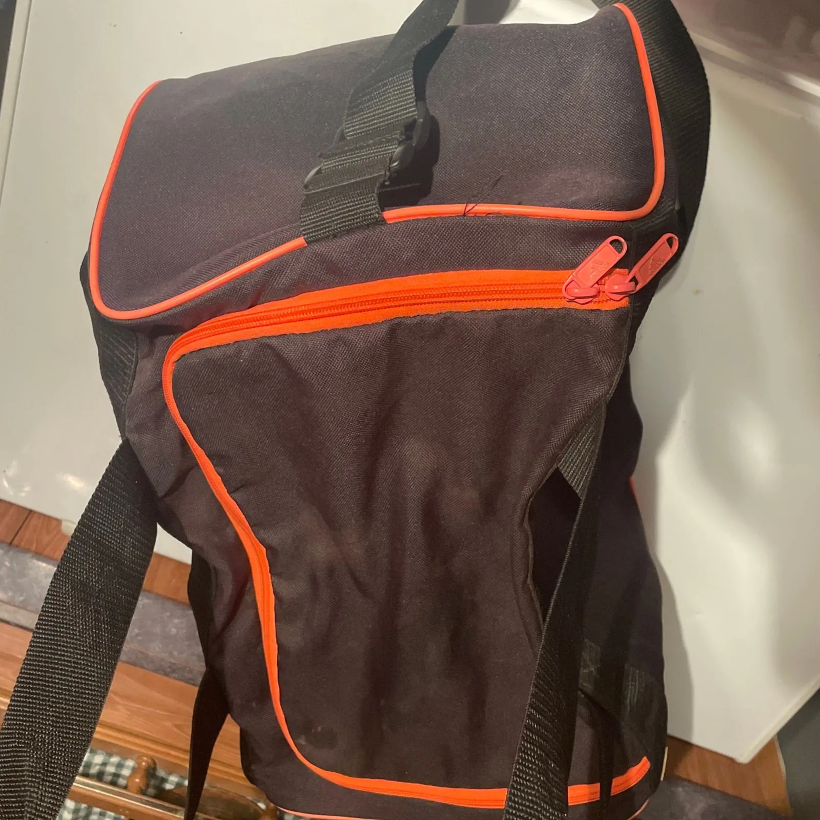 Adidas Diablo TRAVEL Gym Duffel Bag Black Neon Orange U Shaped Large - Image 7