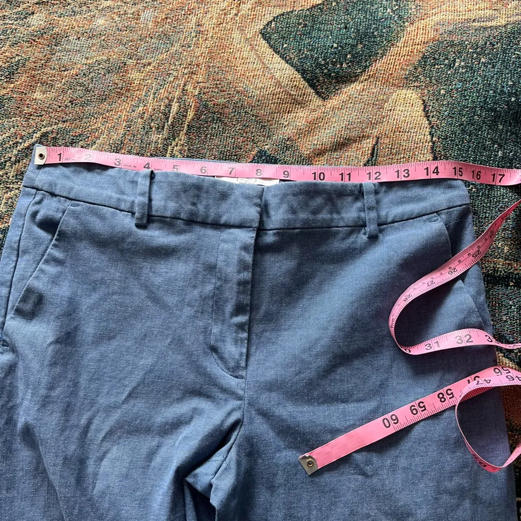 LOFT The Riviera Slim Ankle Pants Women’s 6 Blue High Waist Workwear Casual Chic - Image 13