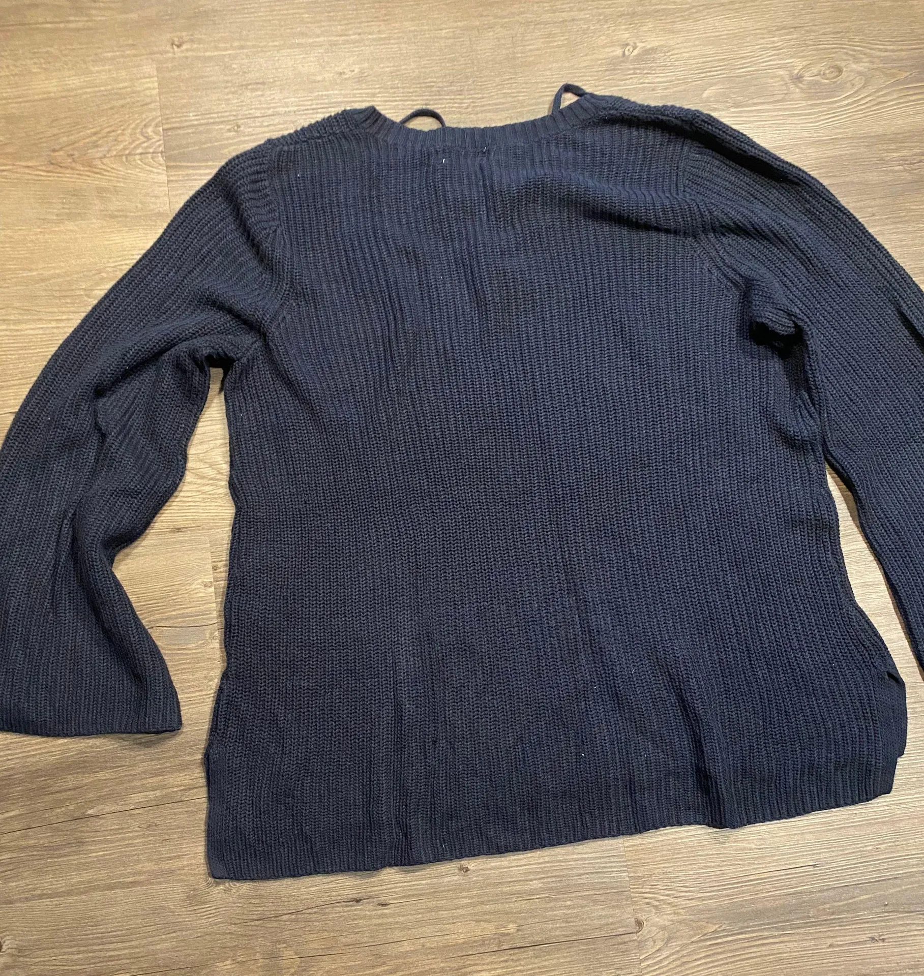 Lace Up Cable Knit Sweater - Image 2