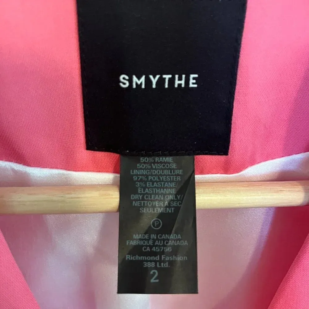SMYTHE Pink Blazer Size 2 - Image 10