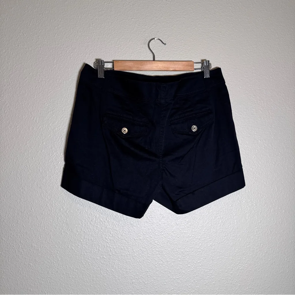 White House Black Market Navy Blue Dressy Shorts Womens 10 Chino Preppy Academia - Image 6