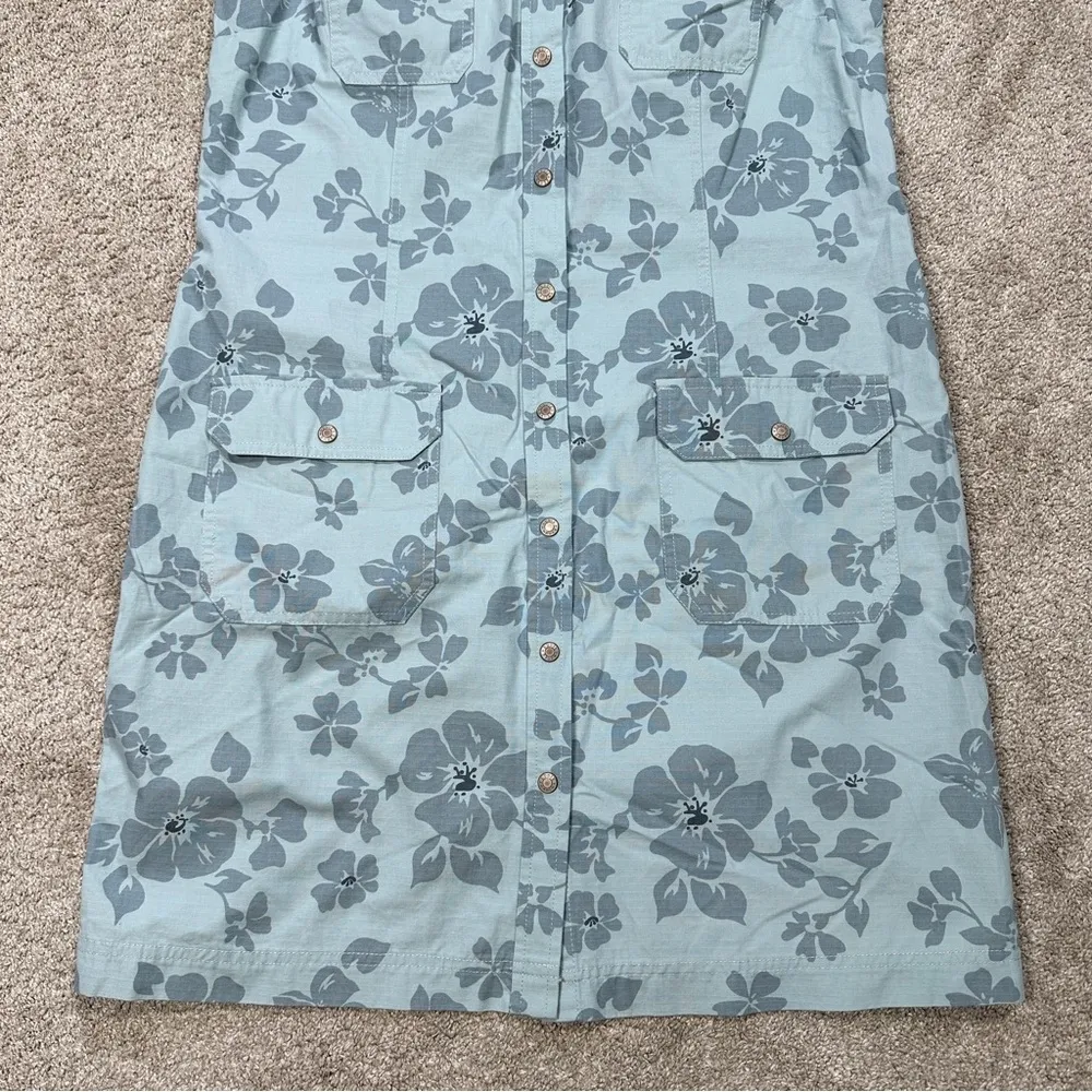 Eddie Bauer Women’s Sleeveless Snap Front Floral Utility Mini Cargo Dress 12 - Image 3