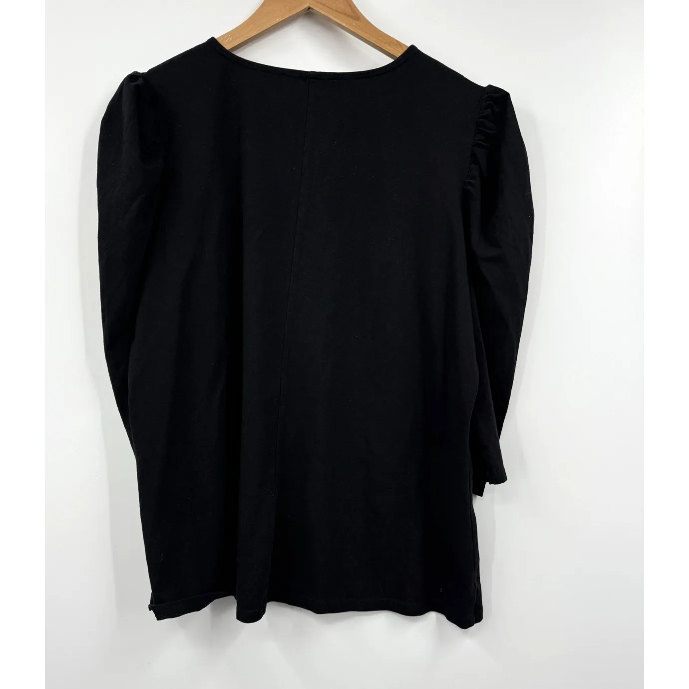 ELOQUII Black Puff Sleeve 3/4 Sleeve Crew Neck Top Shirt‎ Plus Size 18 20 - Image 5