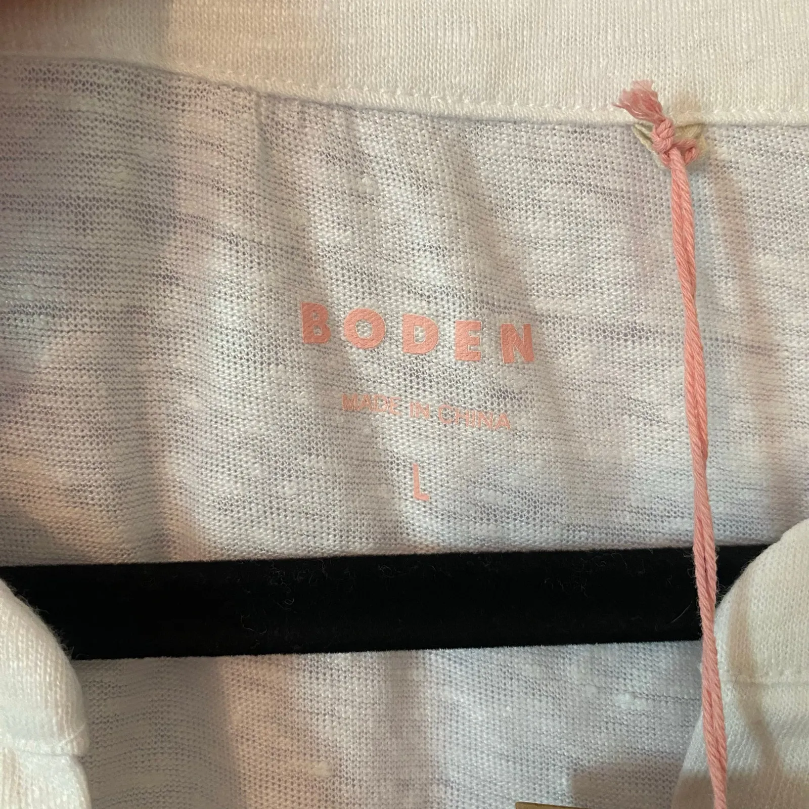 NWT Boden White 100% Linen Henley Short Sleeve V - Image 3