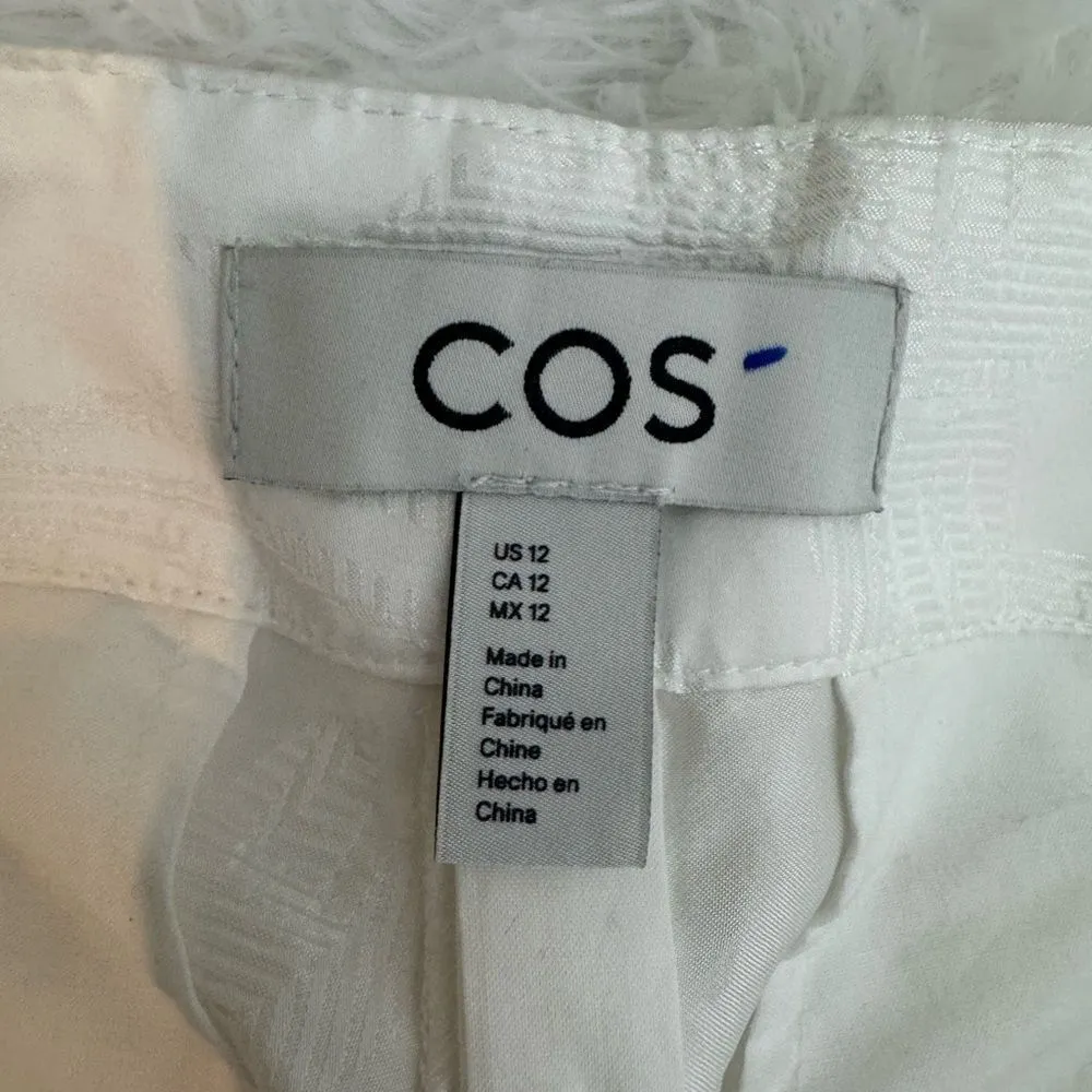 COS Floral Jacquard Utility Trousers Size 12 - Image 9