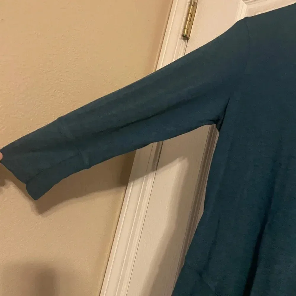 Blue Canoe Organic Blue Knee Length Long Sleeve Dress Size Medium Boho Preppy - Image 5