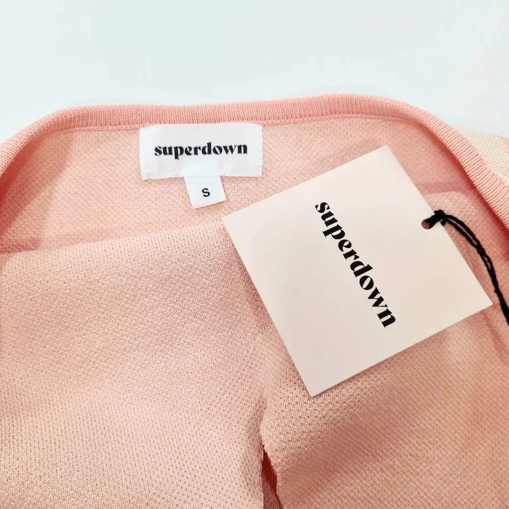 superdown  Elliot Halter Mini Dress in Orange Multi Small - Image 8