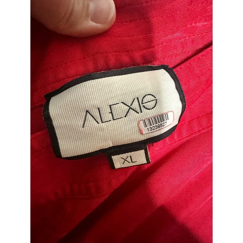 ALEXIS Jovanna Red One Shoulder Neckline Asymmetrical Hemline Gown Dress XL - Image 14