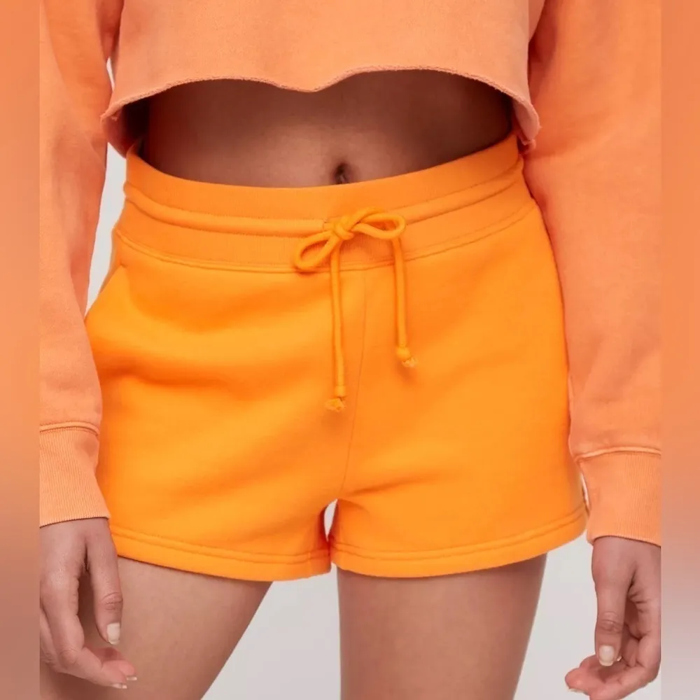 Aritzia Tna‎ Perfect Jogger Short Orange Punch Xsmall Size XS - Image 3