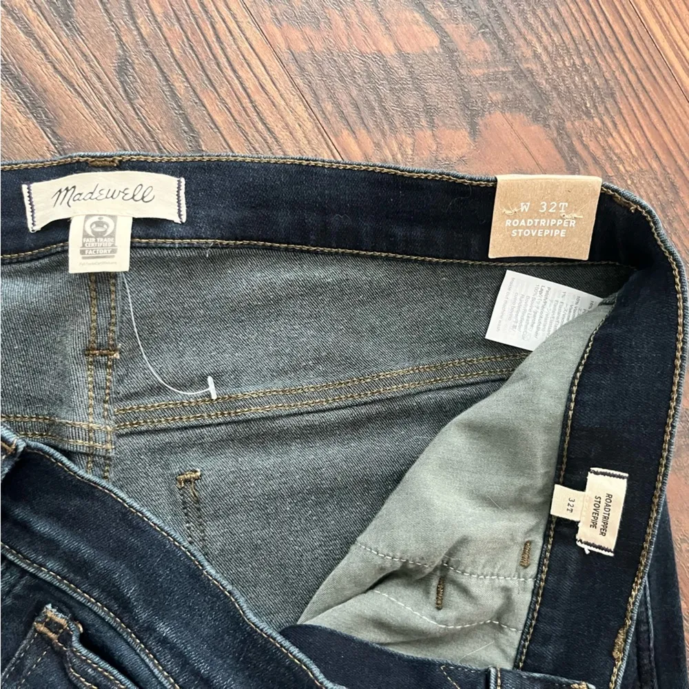 Madewell Roadtripper Stovepipe Jeans NEW size 32T - Image 2