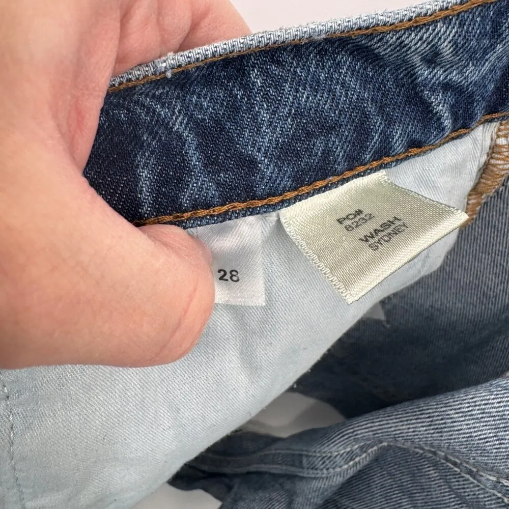 Reformation Jeans Button Fly High Waist Cut-off Shorts Women 28 Blue Sydney Wash - Image 6