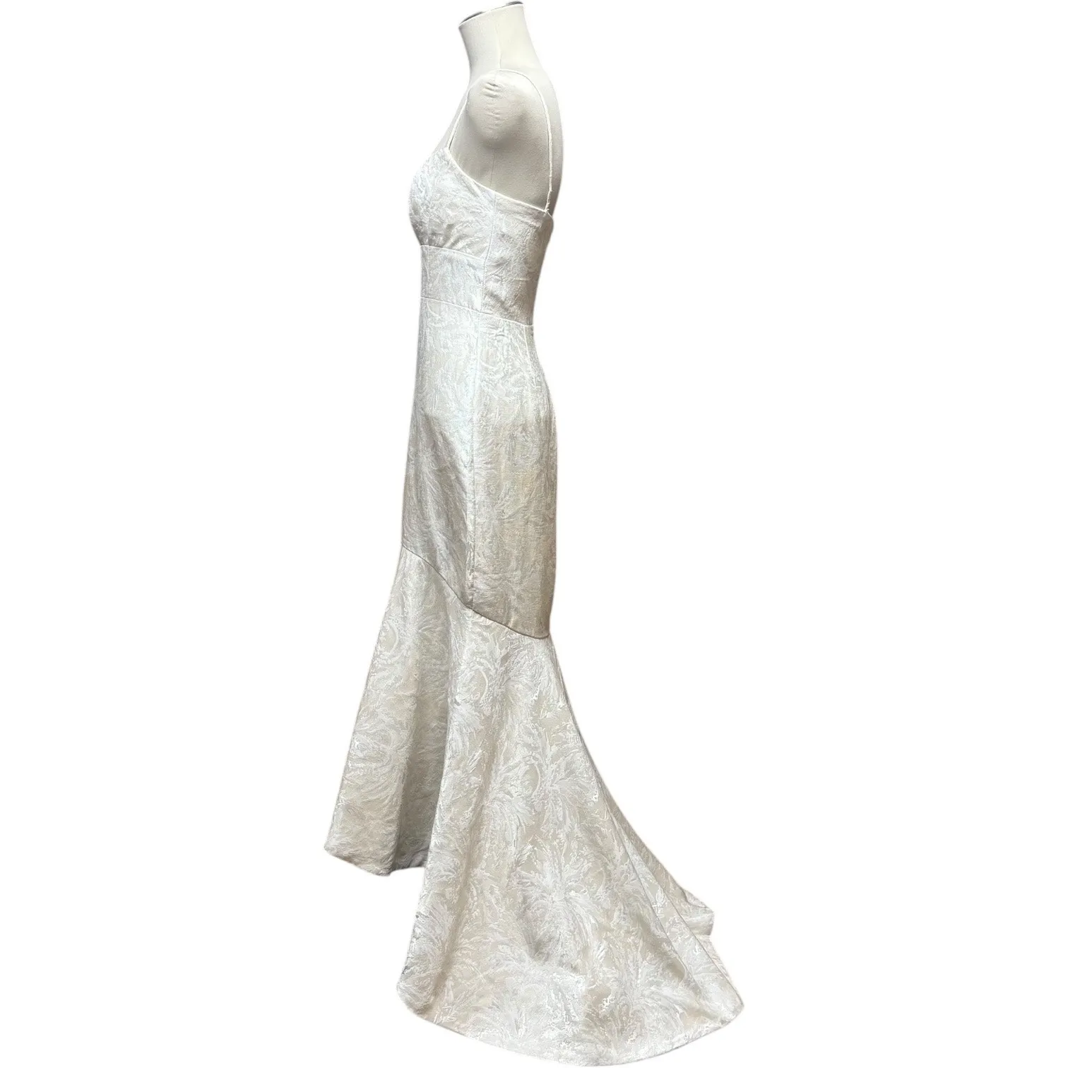 Monique Lhuillier ML 4417230 Gown Ivory Jacquard 4 - Image 4