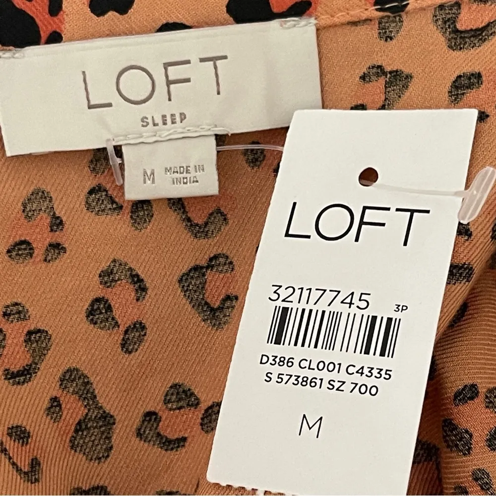 Loft  | Animal Print Lounge Top Sz M - Image 4
