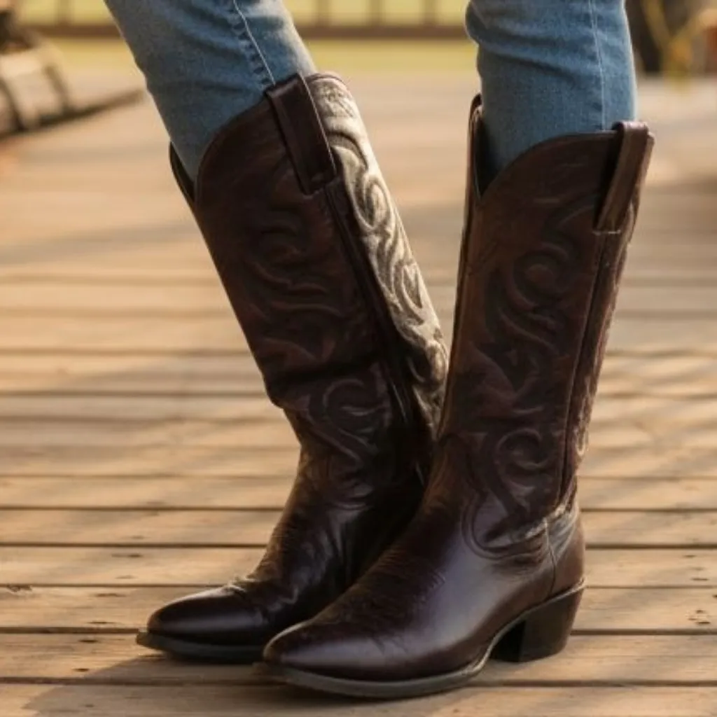 Dan Post Milwaukee Blackcherry Boots 2112 GUC $230 Size 7D/8.5L  S3942 - Image 2