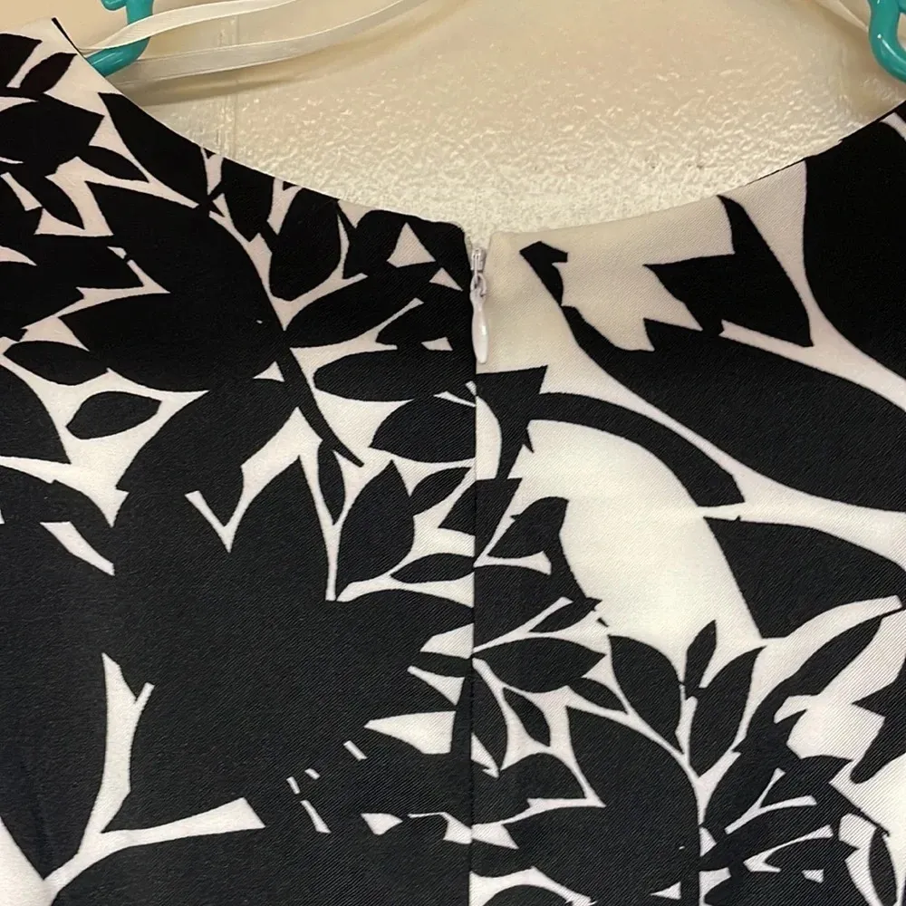 NWT Emma & Michele Floral Black and White Dress Sz 8 - Image 8