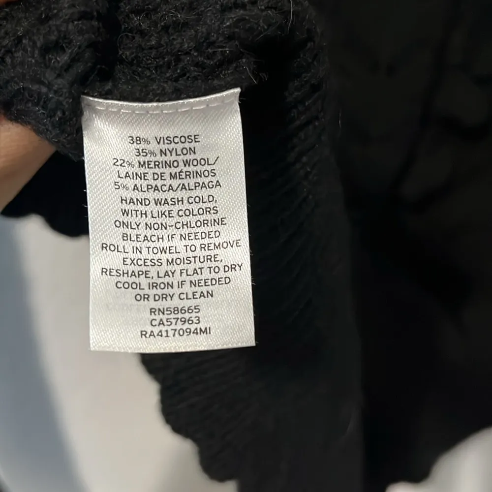 RACHEL PARCELL Black Pointelle Ruffle Lacy Knit Pullover Sweater, Size XL - Image 11