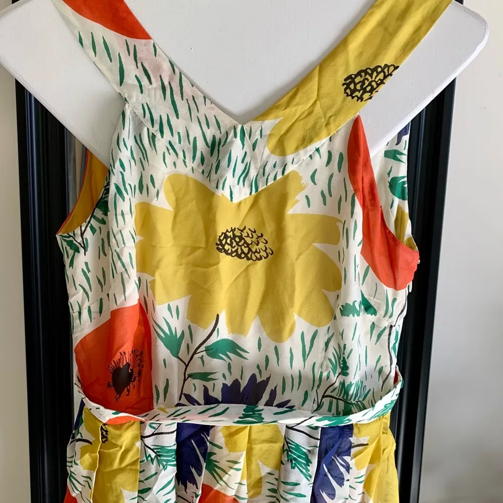 Anthropologie Floral Silk Dress - Image 2