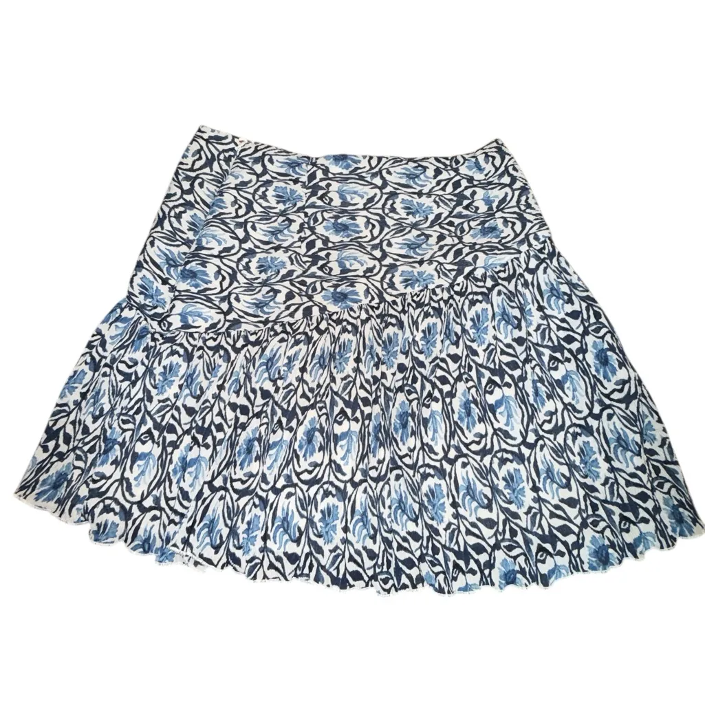 H&M Blue Floral Patterned Mini Skirt - Image 5