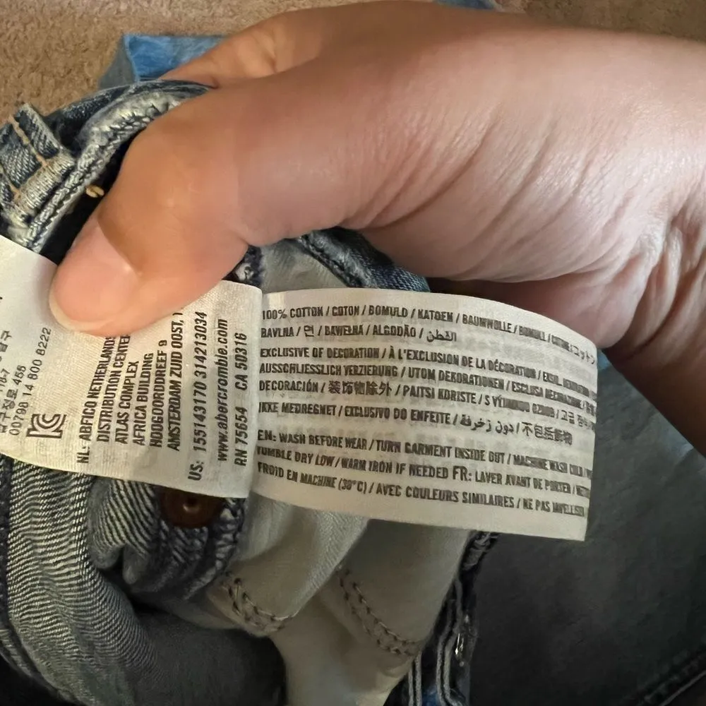 Abercrombie cropped raw hem ankle jean 29 - Image 8