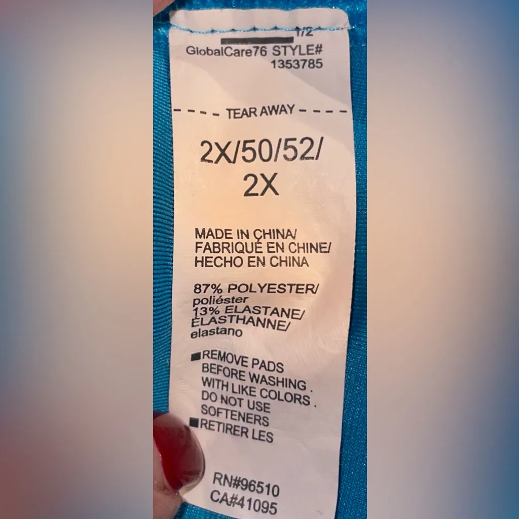 Under Armour Women’s Size 2X Crossover Blue Sports Bra Compression Athletic - Image 12