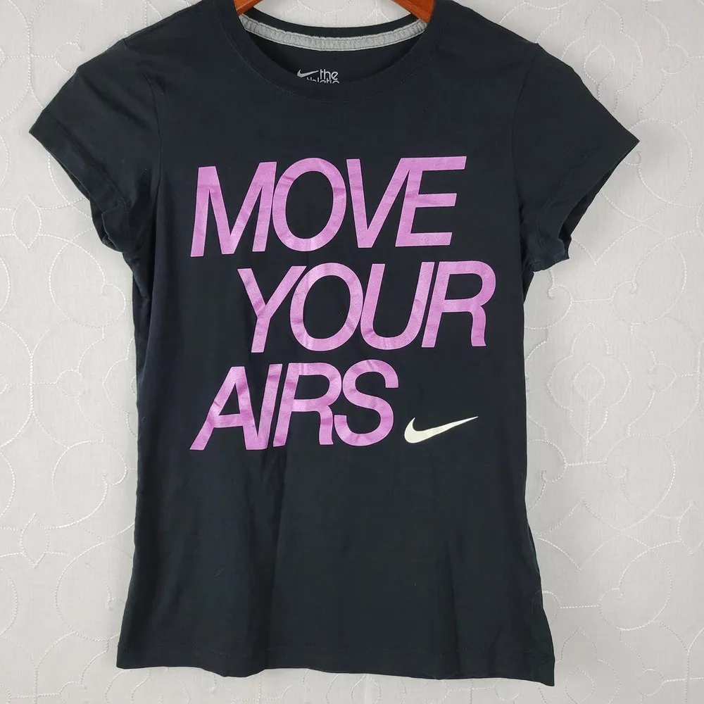 Nike x The Athletic Dept Womens T-shirt Size L Blue Move Your Airs Slim Fit Tee - Image 8
