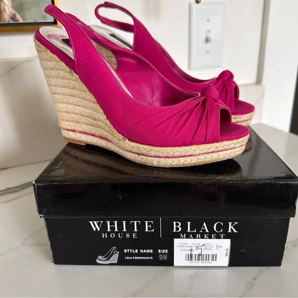 White House Black Market Lola Pomegranate Espadrille Sandals Sz 9 - Image 11