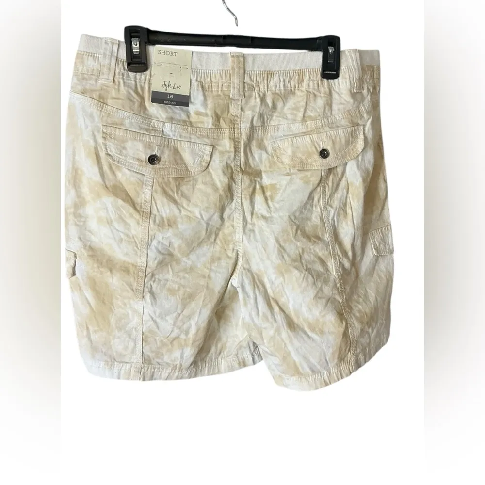 Style & Co Cream Cargo Shorts Relaxed Fit Lightweight - Image 2