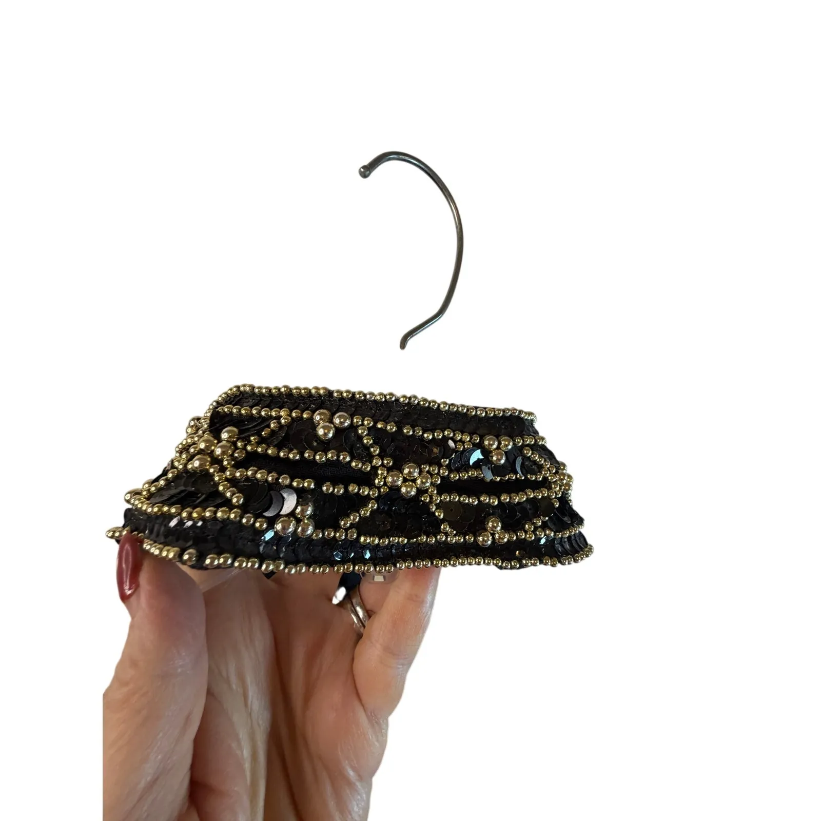 Vintage Jessica McClintock Gunne Sax Black Gown -Jeweled Choker - Size 10 ￼ - Image 5