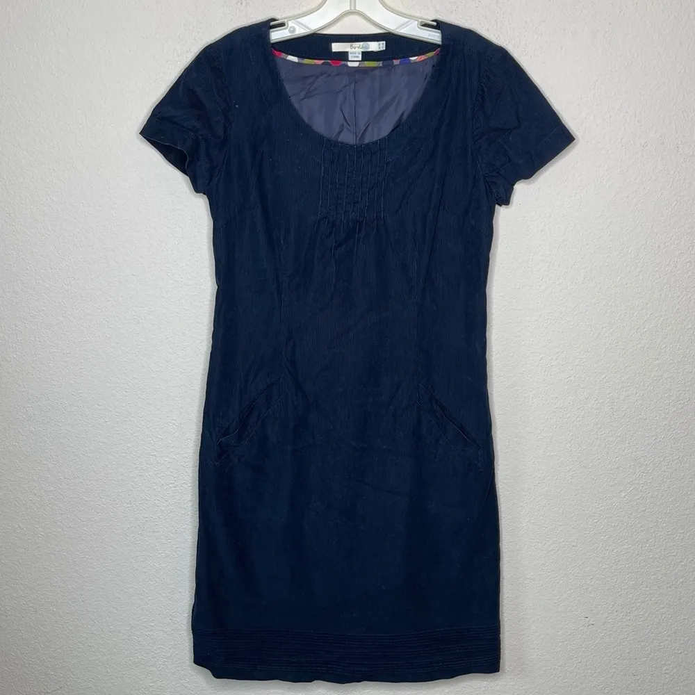 Boden‎ Corduroy Dress Navy Blue Size 4 - Image 9