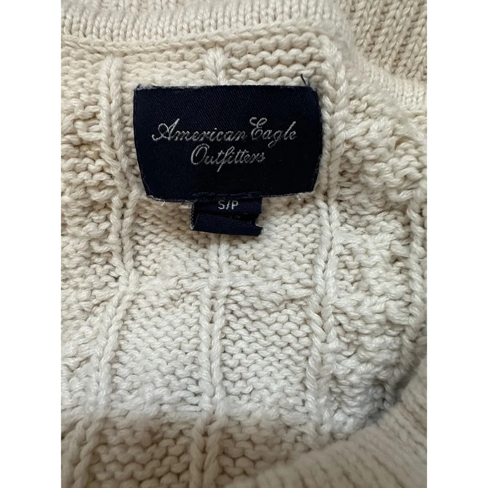 American Eagle Cable Knit Cowl Neck Pullover Sweater Warm Comfy S - Image 6