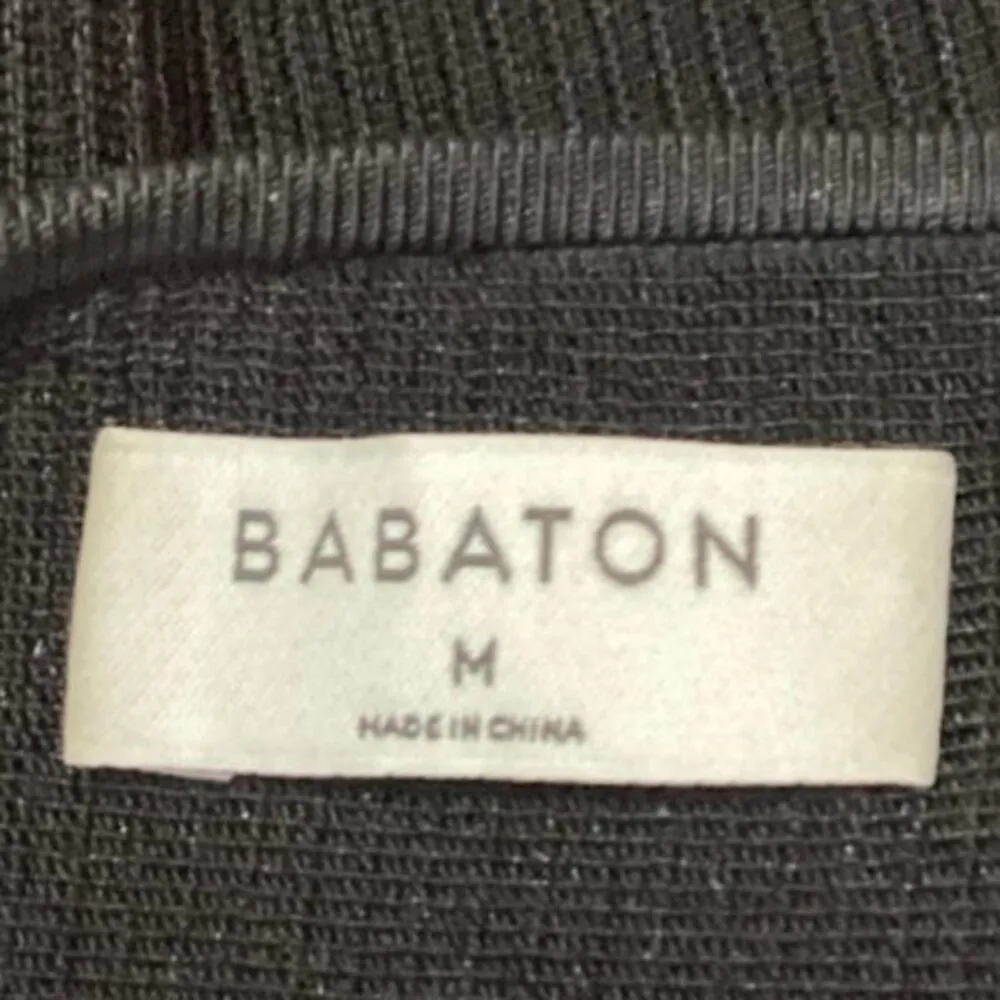 Aritzia Babaton Black Rib Knit Sculpt Sleeveless Square Neck Crop Tank Top M - Image 3