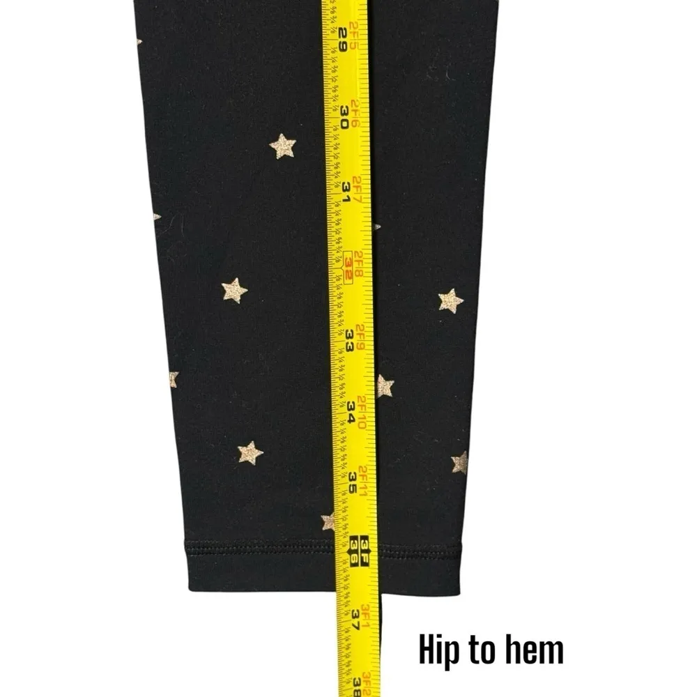 Spiritual Gangster Black and Gold Novelty Star Print Leggings Women’s‎ Size M - Image 8