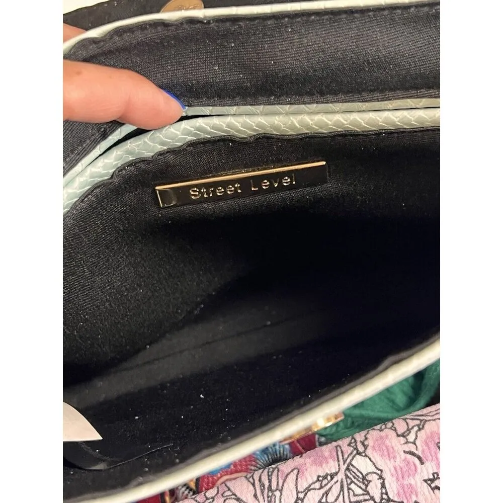 Anthropologie Street Level Real Suede Bag Purse Mint/Menth Designer Professional - Image 12