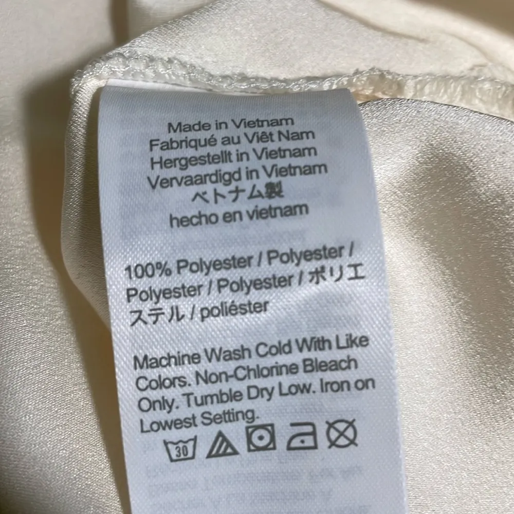 J Crew Keyhole Front Blouse Top Long Sleeve Ivory XS Tall NWT - Image 4