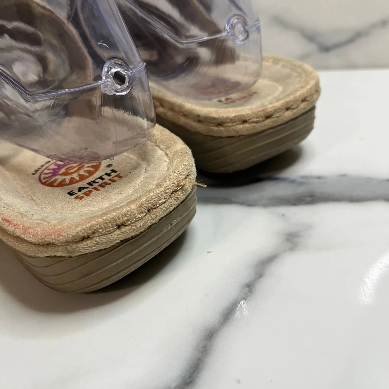 Earth Spirit Women's Metallic Leather Gelron 2000 Slide Sandals Sz 8.5 Comfort - Image 4