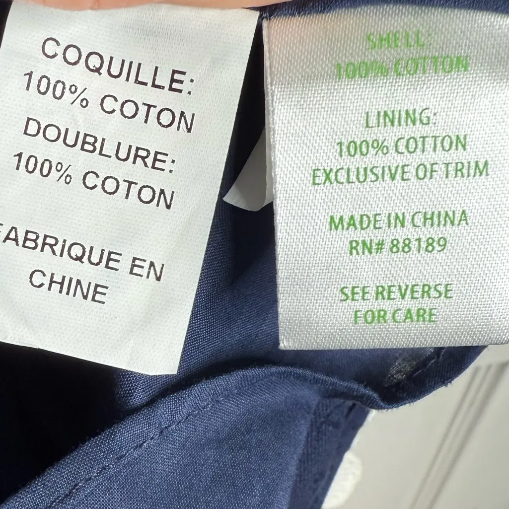 Lilly Pulitzer Augusta Shift Blue with Lace Trim Cocktail Dress W1826 Sz 0 - Image 8