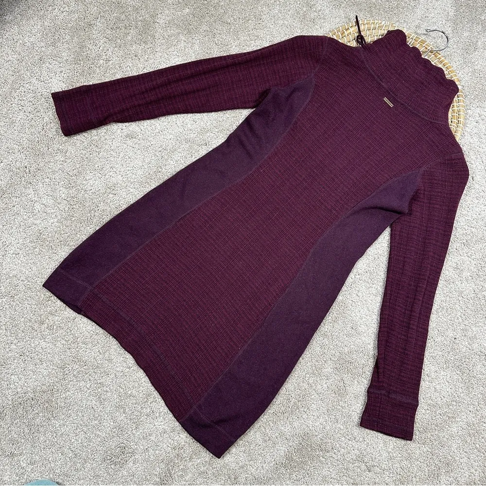 prAna Women’s Wool Blend Kelland Tunic Dress Longsleeve High Meck in Burgundy XS - Image 8
