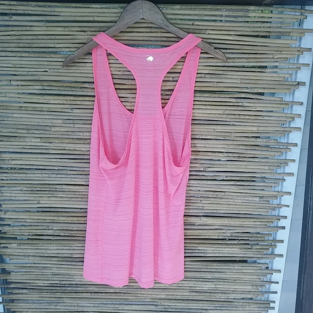 Ideology L Pink Long Racer Back Tank Top - Image 3