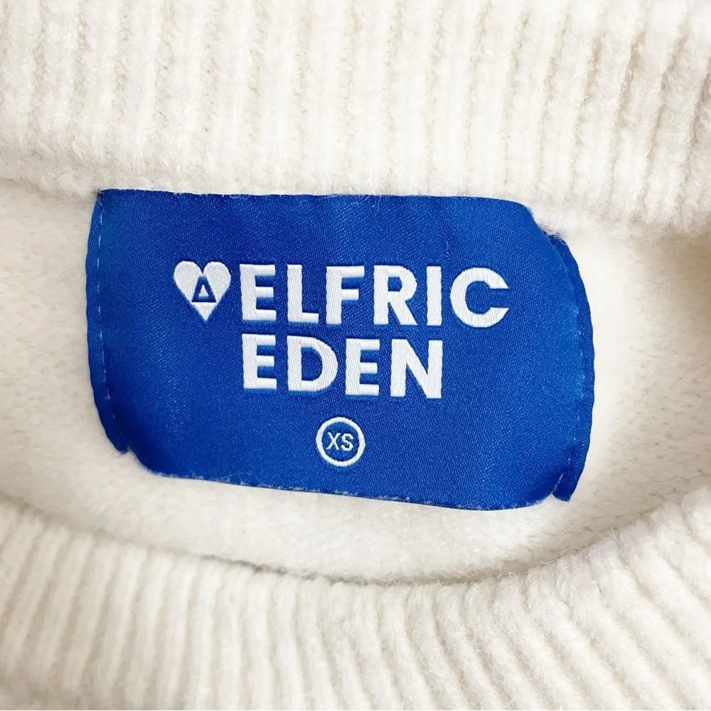 Aelfric Eden Cream Cable Knit 90s Fisherman Sweater Size XS Rory Gilmore Style - Image 7