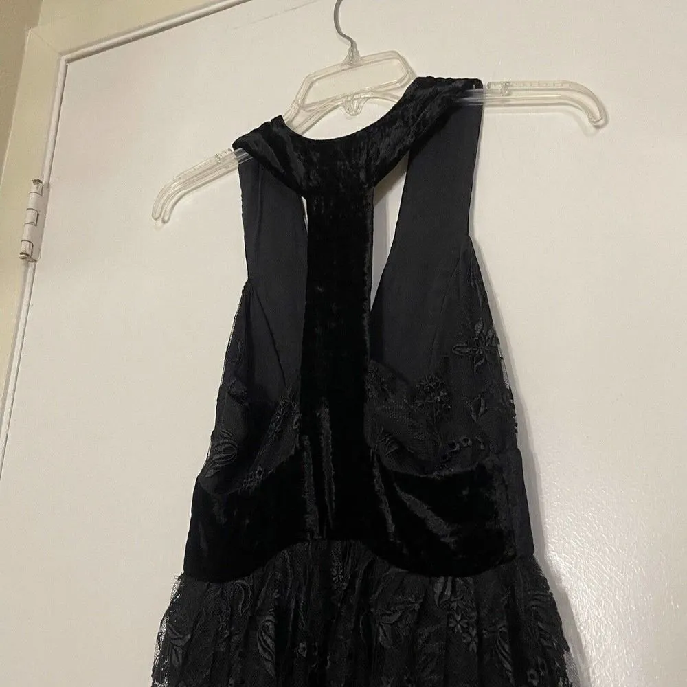 A.L.C. Black floral lace pleated sleeveless top size US small 2 - Image 6