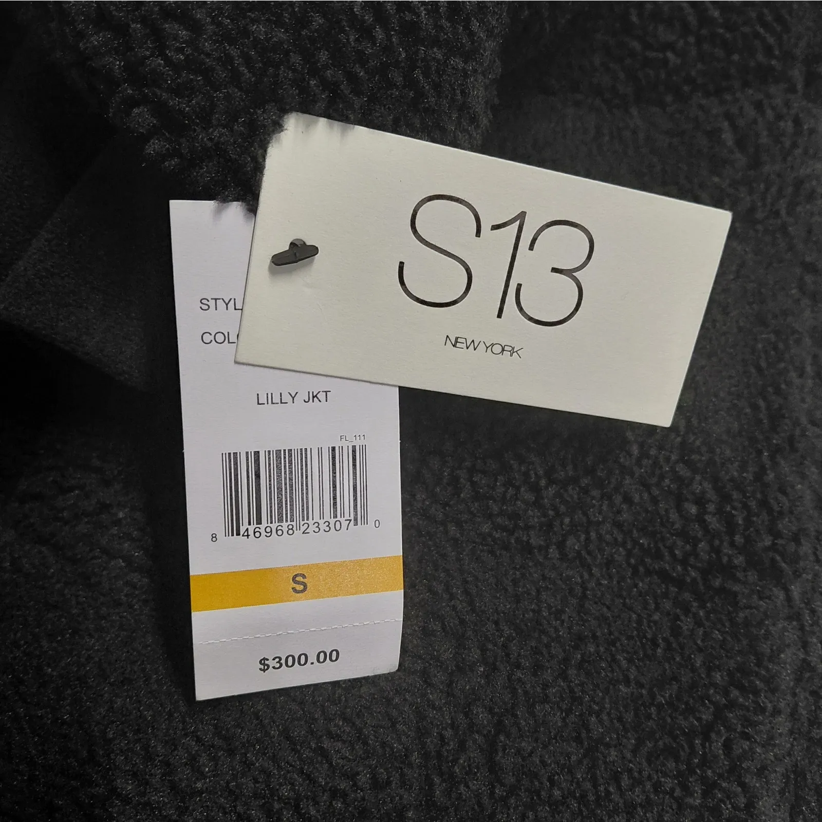 $300 NWT S13 New York Lilly Sherpa Puffer Jacket Women’s S Black Faux Shearling - Image 6